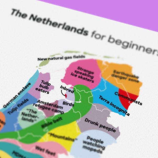 Print 'The Netherlands for Beginners' 50 x 50 cm – Image 2