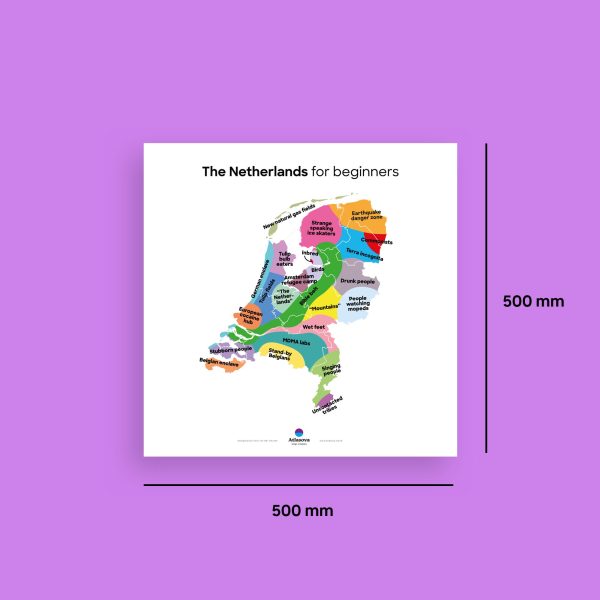 Print 'The Netherlands for Beginners' 50 x 50 cm – Image 5