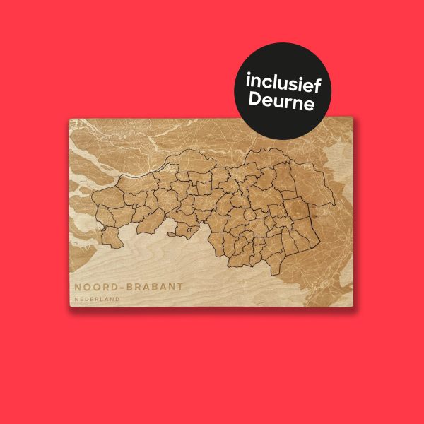 Houten landkaartpuzzel - provincies van Nederland
